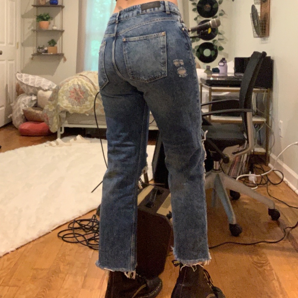 Zara Ripped Jeans with Mesh - Picture 4 of 6
